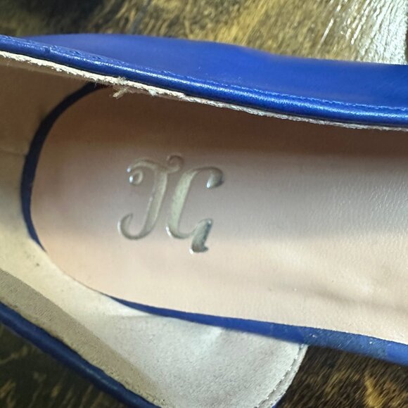 Womens Blue Pointed-Toe DOrsay Flats With Faux Leather Upper 8 - Picture 11 of 11